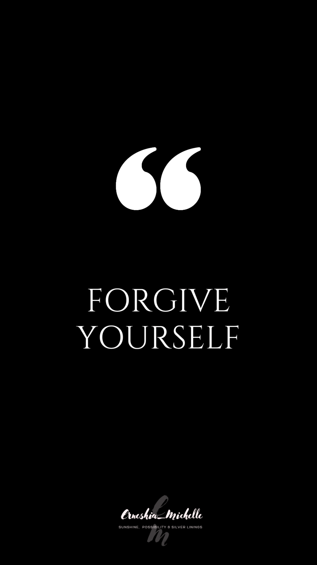 Forgive yourself
